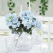 2 Bouquets 12" Silk Flowers Assorted Artificial Floral Bushes