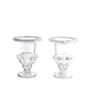 2 Classic 6.5" Roman Urn Style Glass Flower Vases - Clear VASE_PB007_6_CLR