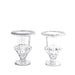 2 Classic 6.5" Roman Urn Style Glass Flower Vases - Clear VASE_PB007_6_CLR