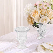 2 Classic 6.5" Roman Urn Style Glass Flower Vases - Clear VASE_PB007_6_CLR