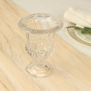 2 Classic 8" Roman Urn Style Glass Flower Vases