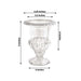 2 Classic 8" Roman Urn Style Glass Flower Vases