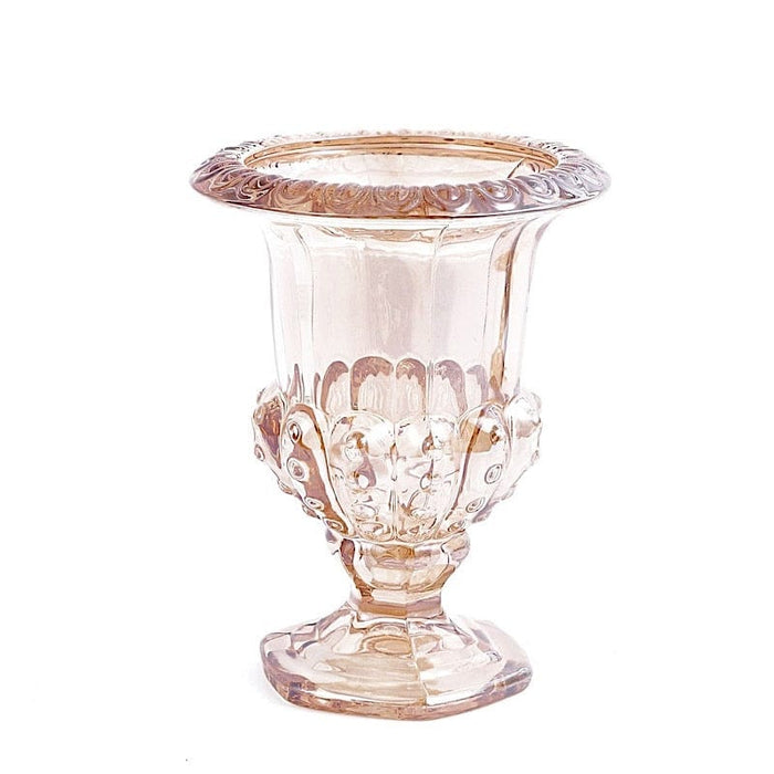 2 Classic 8" Roman Urn Style Glass Flower Vases VASE_PB007_8_AMB