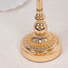 2 Crystal Beaded Metal Pedestal Cake Stands with Mirror Top - Gold CHDLR_CAKE21_SET_GOLD