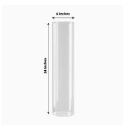 2 Cylinder Glass Hurricane Candle Holder Shades - Clear