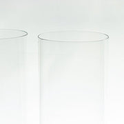 2 Cylinder Glass Hurricane Candle Holder Shades - Clear