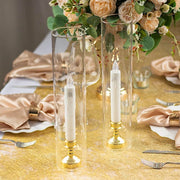 2 Cylinder Glass Hurricane Candle Holder Shades - Clear