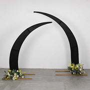 2 Fitted Spandex Half Crescent Moon Wedding Arch Backdrop Stand Covers