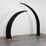 2 Fitted Spandex Half Crescent Moon Wedding Arch Backdrop Stand Covers