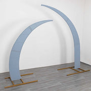 2 Fitted Spandex Half Crescent Moon Wedding Arch Backdrop Stand Covers