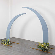 2 Fitted Spandex Half Crescent Moon Wedding Arch Backdrop Stand Covers