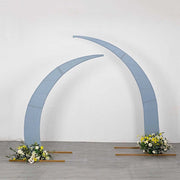 2 Fitted Spandex Half Crescent Moon Wedding Arch Backdrop Stand Covers