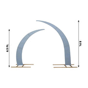 2 Fitted Spandex Half Crescent Moon Wedding Arch Backdrop Stand Covers