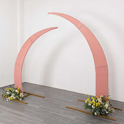 2 Fitted Spandex Half Crescent Moon Wedding Arch Backdrop Stand Covers