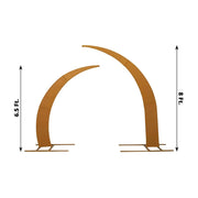 2 Fitted Spandex Half Crescent Moon Wedding Arch Backdrop Stand Covers