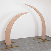 2 Fitted Spandex Half Crescent Moon Wedding Arch Backdrop Stand Covers