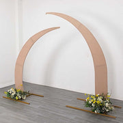 2 Fitted Spandex Half Crescent Moon Wedding Arch Backdrop Stand Covers