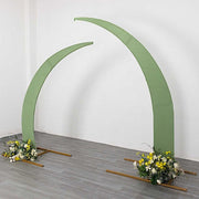 2 Fitted Spandex Half Crescent Moon Wedding Arch Backdrop Stand Covers