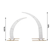 2 Fitted Spandex Half Crescent Moon Wedding Arch Backdrop Stand Covers