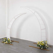 2 Fitted Spandex Half Crescent Moon Wedding Arch Backdrop Stand Covers