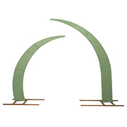 2 Fitted Spandex Half Crescent Moon Wedding Arch Backdrop Stand Covers BKDP_STND_15_SET_SPX_SAGE