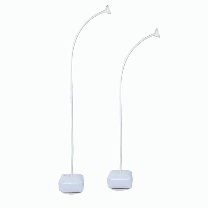 2 Free Bending Balloon Arch Stand Kit - White BLOON_STAND10_KIT8