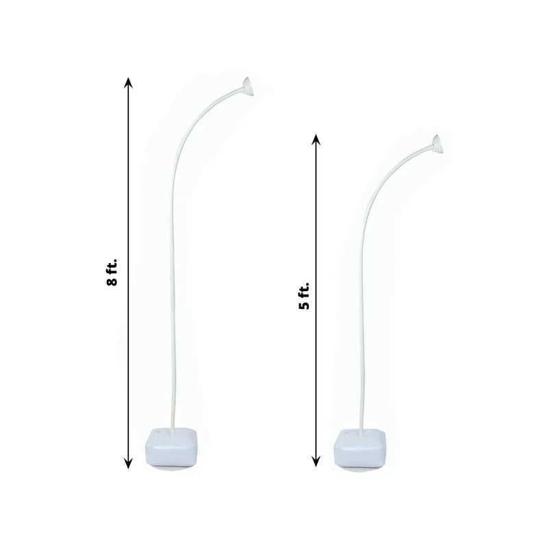 2 Free Bending Balloon Arch Stand Kit - White BLOON_STAND10_KIT8