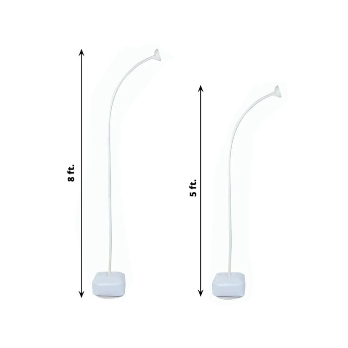 2 Free Bending Balloon Arch Stand Kit - White BLOON_STAND10_KIT8