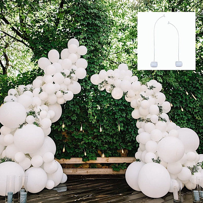 2 Free Bending Balloon Arch Stand Kit - White BLOON_STAND10_KIT8