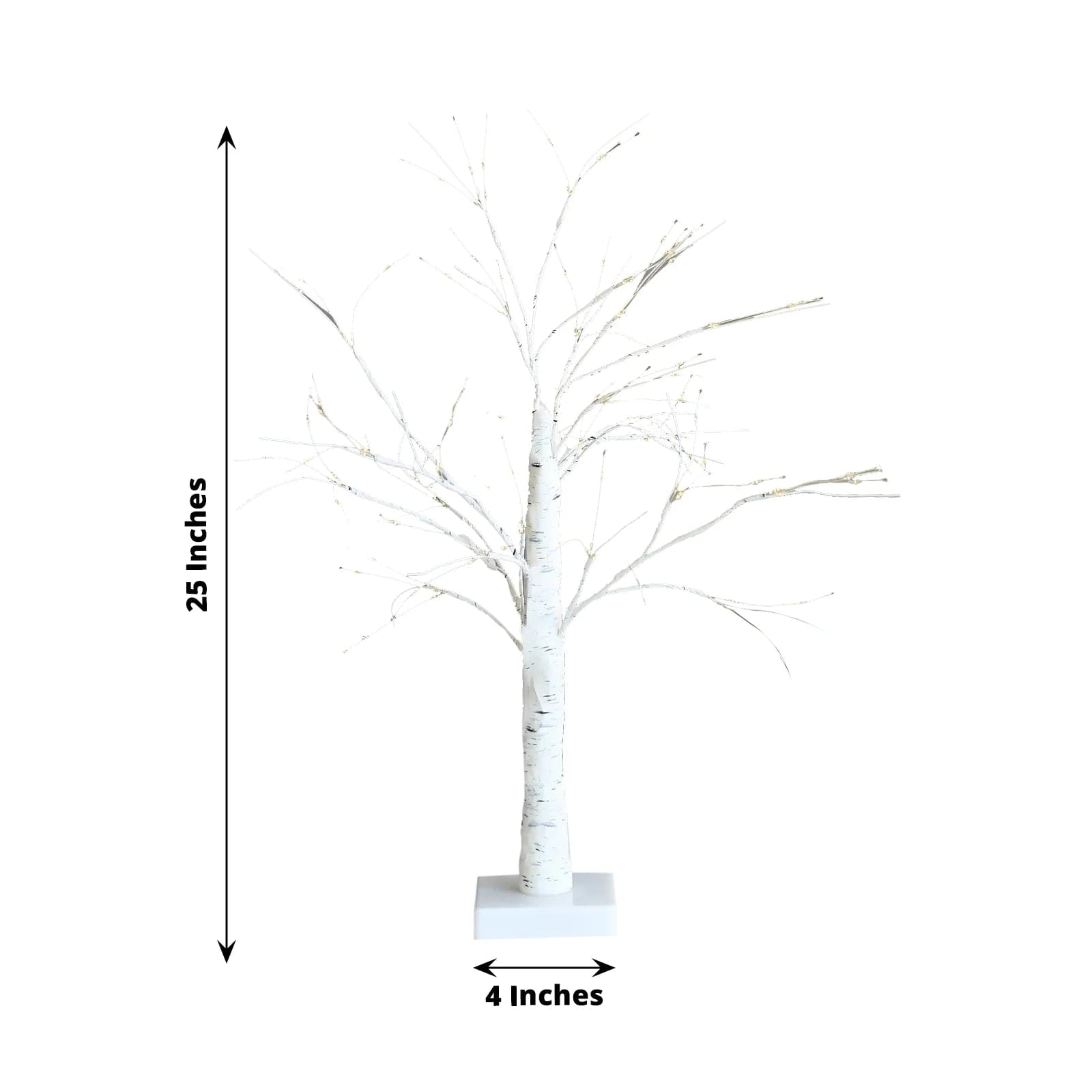 2 ft LED Fairy Lighted Artificial Birch Tree - White LED_TREE04_WHT