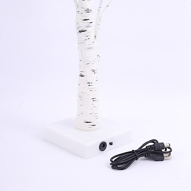 2 ft LED Fairy Lighted Artificial Birch Tree - White LED_TREE04_WHT