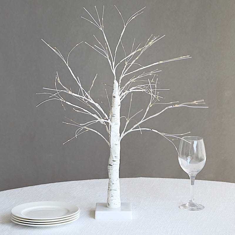 2 ft LED Fairy Lighted Artificial Birch Tree - White LED_TREE04_WHT