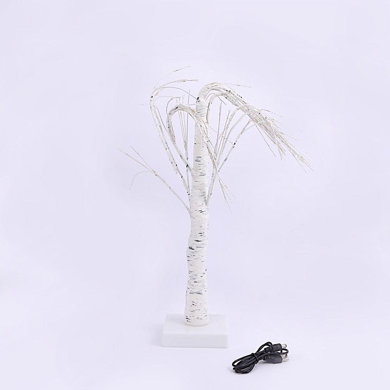 2 ft LED Fairy Lighted Artificial Birch Tree - White LED_TREE04_WHT