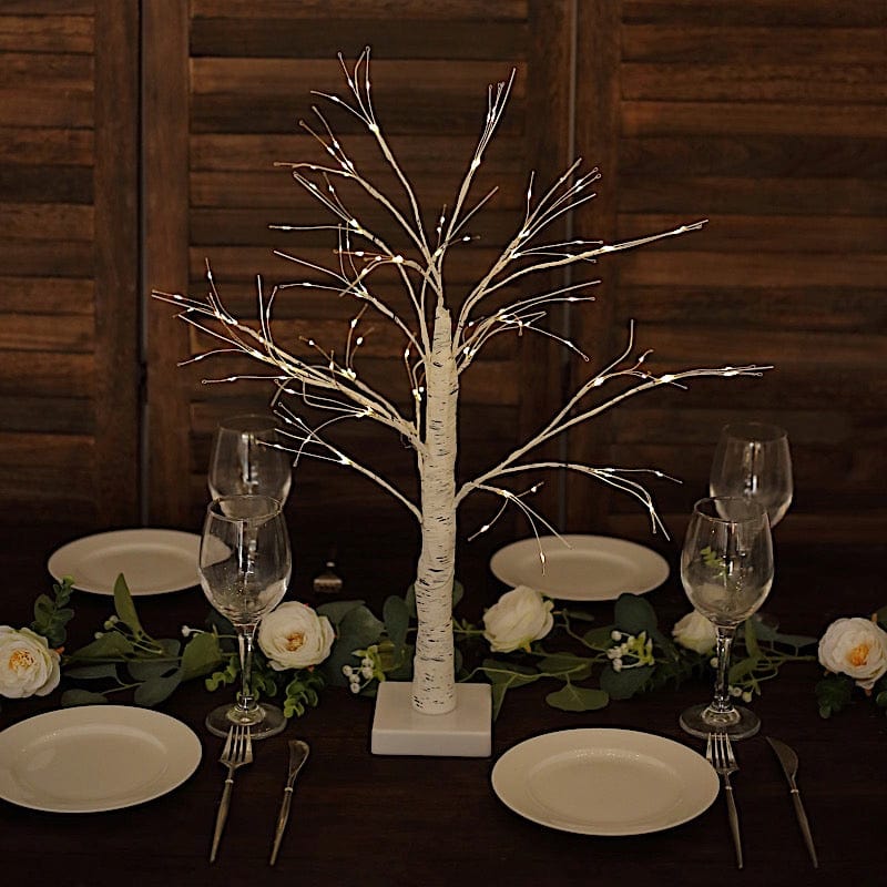 2 ft LED Fairy Lighted Artificial Birch Tree - White LED_TREE04_WHT