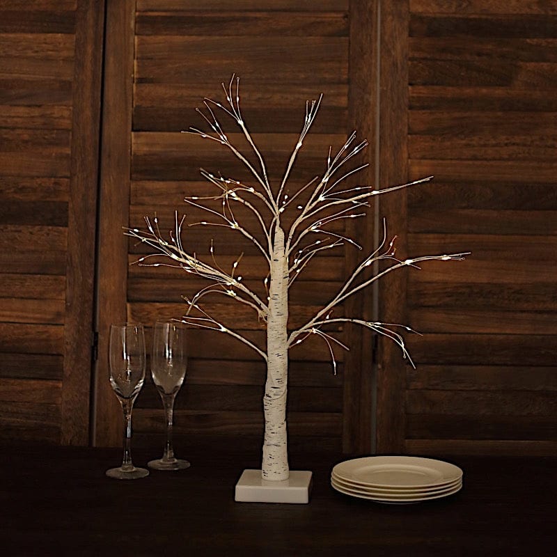 2 ft LED Fairy Lighted Artificial Birch Tree - White LED_TREE04_WHT