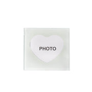 2 Glass Coasters with Heart Picture Frames in a Gift Box FAV_COAST02
