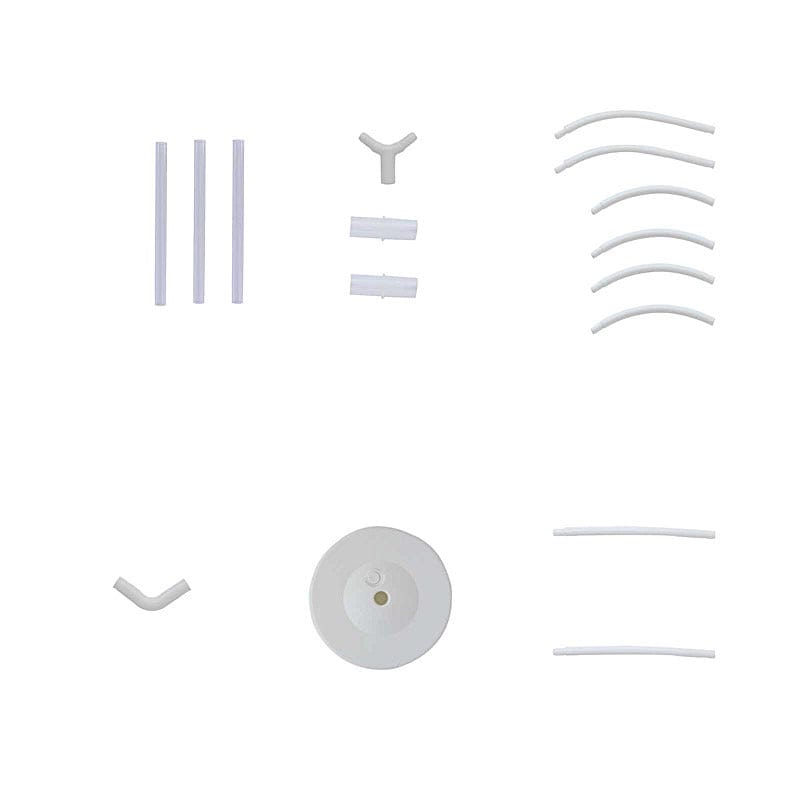 2 Heart Shaped Plastic Balloon Arch Stand Kit - White BLOON_STAND07_HRT5