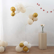 2 Heart Shaped Plastic Balloon Arch Stand Kit - White BLOON_STAND07_HRT5