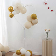2 Heart Shaped Plastic Balloon Arch Stand Kit - White BLOON_STAND07_HRT5