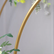 2 Metal Round Top Wedding Arch Chiara Backdrop Stands - Gold IRON_STND18_GOLD