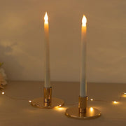 2 Metal Taper Candle Holders - Gold CAND_HOLD_TP042_2_GOLD