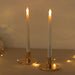 2 Metal Taper Candle Holders - Gold CAND_HOLD_TP042_2_GOLD