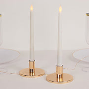 2 Metal Taper Candle Holders - Gold CAND_HOLD_TP042_2_GOLD