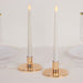 2 Metal Taper Candle Holders - Gold CAND_HOLD_TP042_2_GOLD