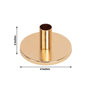 2 Metal Taper Candle Holders - Gold CAND_HOLD_TP042_2_GOLD