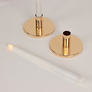 2 Metal Taper Candle Holders - Gold CAND_HOLD_TP042_2_GOLD