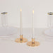 2 Metal Taper Candle Holders - Gold CAND_HOLD_TP042_2_GOLD
