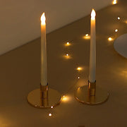 2 Metal Taper Candle Holders - Gold CAND_HOLD_TP042_2_GOLD