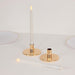 2 Metal Taper Candle Holders - Gold CAND_HOLD_TP042_2_GOLD