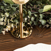 2 Metal Taper Candlestick Holder with Glass Centerpieces